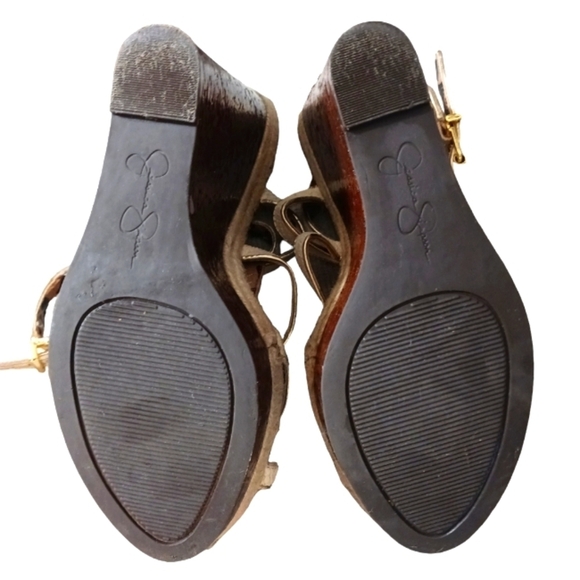 Jessica Simpson Ginny Wedge Gladiator Style, Snakeskin Espadrille Sandals 6.5 - Picture 9 of 13